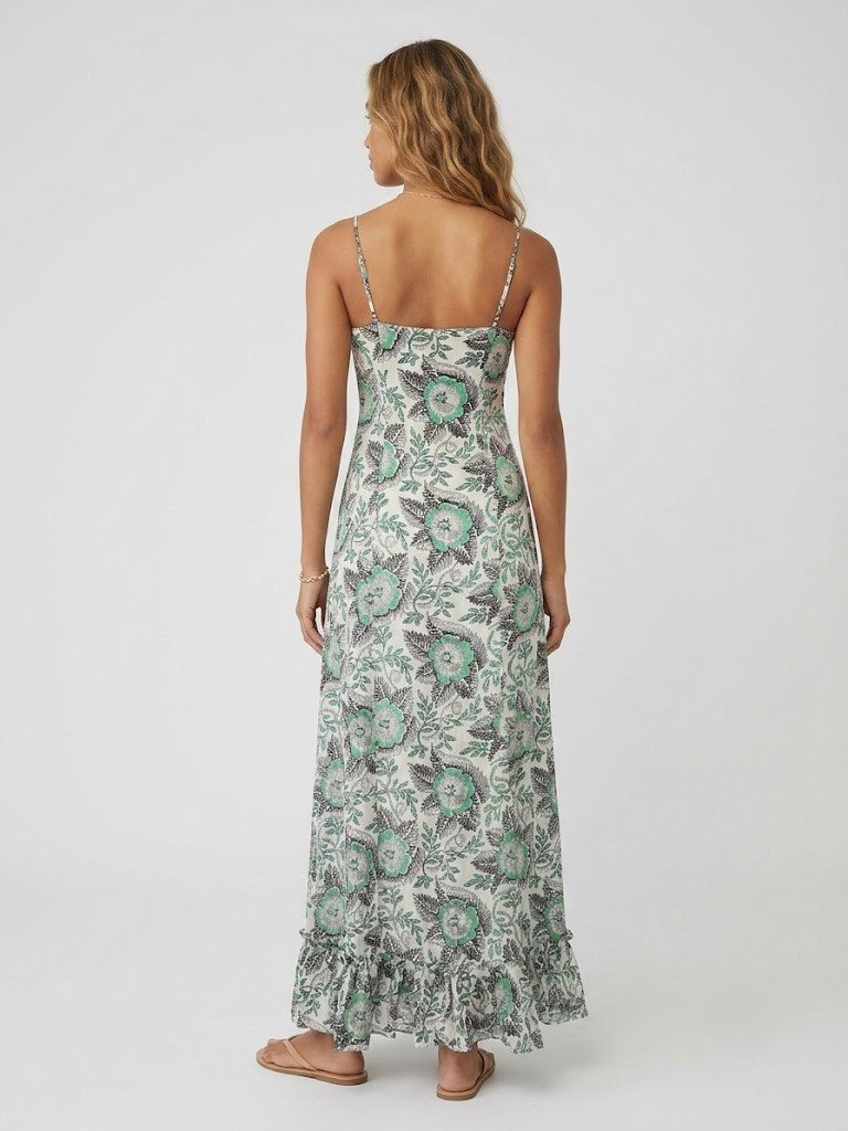Nwt The Vampire's Wife Harmonizer Maxi Green Wild Poppy Vine Silk Dress 6 / Us 2 — image 2 of 8